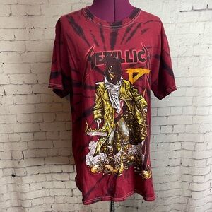 Metallica size medium red and black tie dye tee The Unforgiven (Executioner)